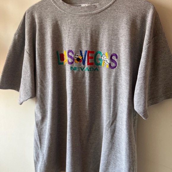 Smile Las Vegas Graphic Tee - Gray L - Picture 2 of 8